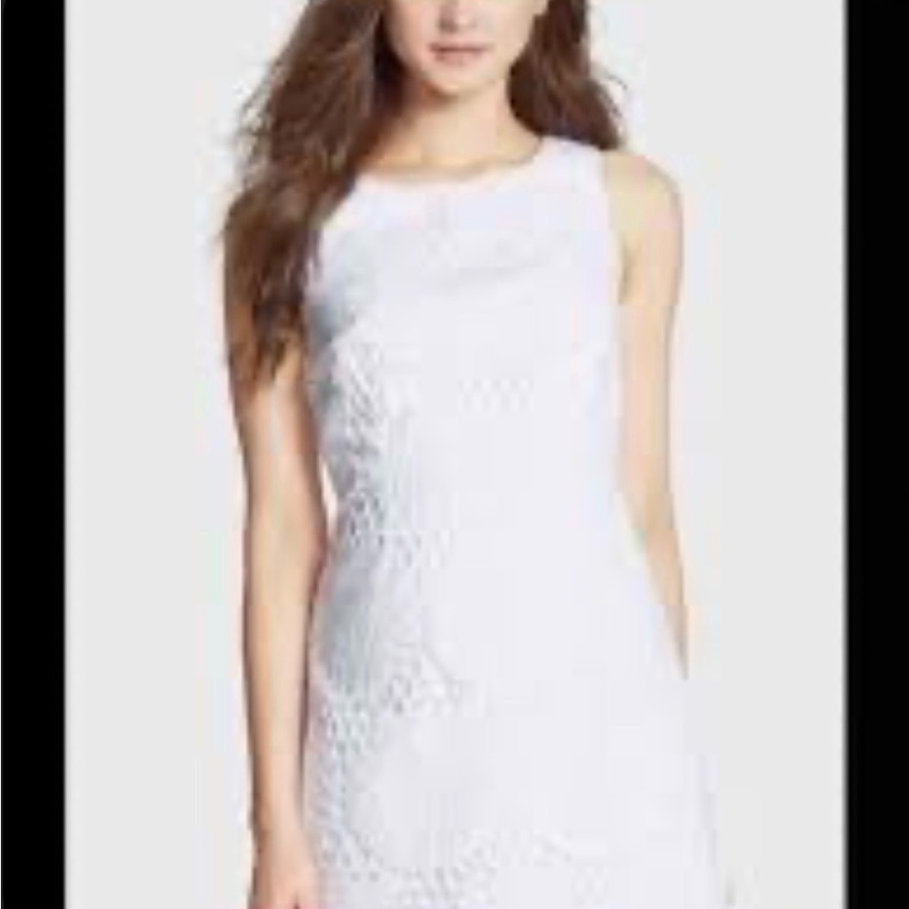 Ava & Aiden White Sleeveless Embroidered Midi Dress Gorgeous